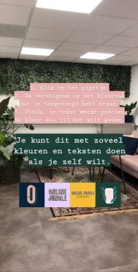 Stap 5 Huisstijlkleuren toevoegen aan Instagram stories voor Iphone en Android